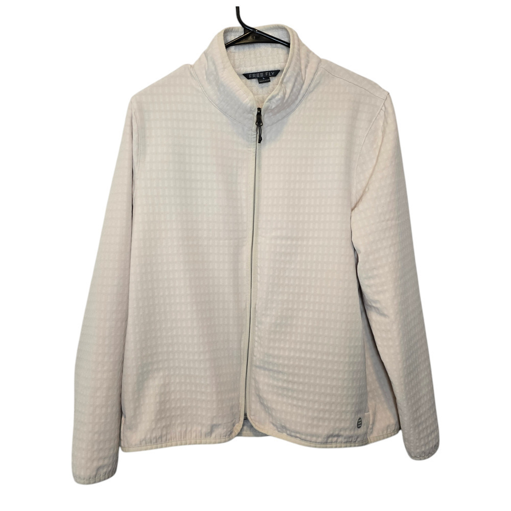 Free Fly White Quilted Full-Zip Jacket